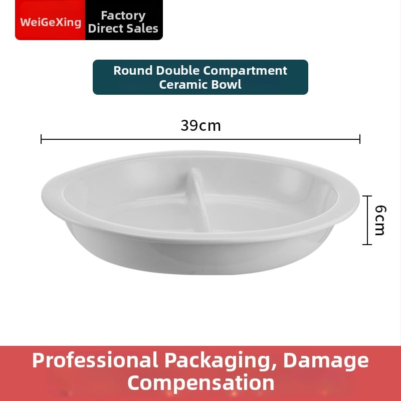 Keraamiline buffee sisemine konteiner soojuse säilitamiseks, ristkülikukujulise toidunõu ja ümmarguse keramikplaadiga, Jiaojiexing kaubamärk, hotellidele ja restoranidele