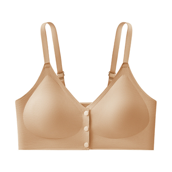 Žindymo ir nėštumo liemenėlė su priekinė sagtimi, nailono audinys, plonos formuojamos kaušės, be plieninių įtvarų