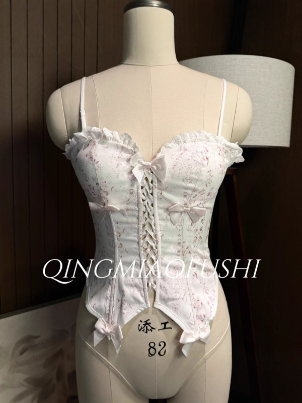 Camisole top s čipkastim uzorkom i kostnom konstrukcijom, uklonjive naramenice, poliester 95%