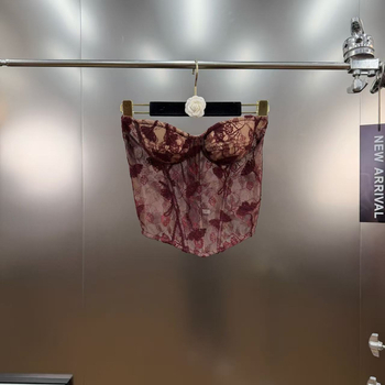 Čipkasti bustier bez naramenica – Slim fit, kratka duljina 40–50 cm, čipka, poliester 30–50%