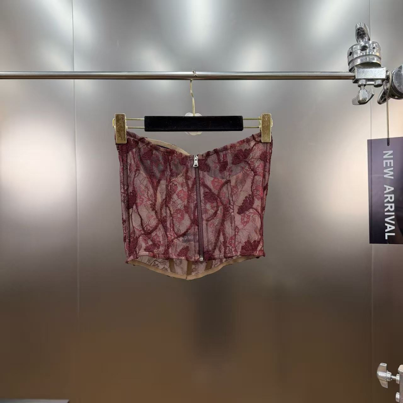 Čipkasti bustier bez naramenica – Slim fit, kratka duljina 40–50 cm, čipka, poliester 30–50%