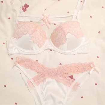 Francuski stil seksi čipkasto žensko donje rublje, tanak kroj, mali prsni, s čeličnim prstenima, set grudnjaka