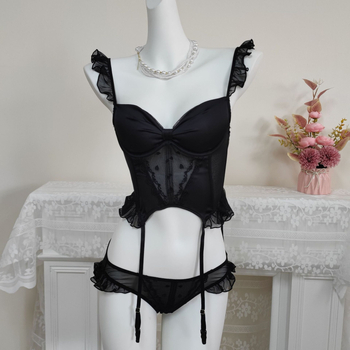Push-up Ice Silk Camisole Grudnjak s Kostima, 3/4 Cup, Fiksne Dvostruke Trake