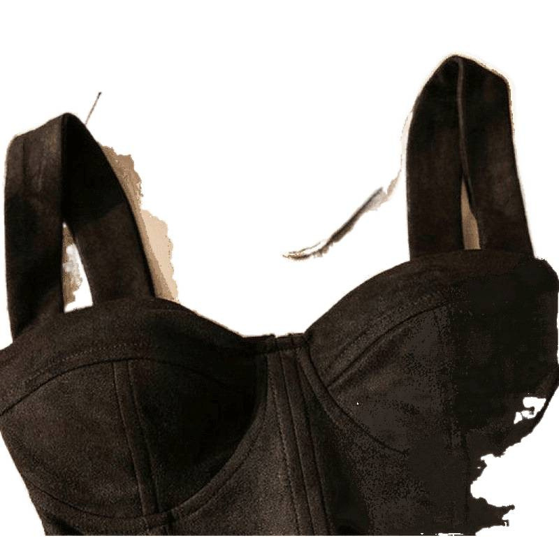 Ženski Korset Kamizola – kratka majica s jastučićima za prsa, Chenille tkanina, 50–70% Spandex, Y-oblik naramenica