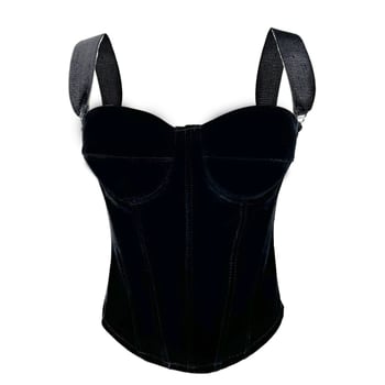 Shapewear camisole, Gothic στυλ, στενή γραμμή, ultra-short μήκος (≤40 cm), γεωμετρικό μοτίβο