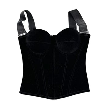 Shapewear camisole, Gothic στυλ, στενή γραμμή, ultra-short μήκος (≤40 cm), γεωμετρικό μοτίβο