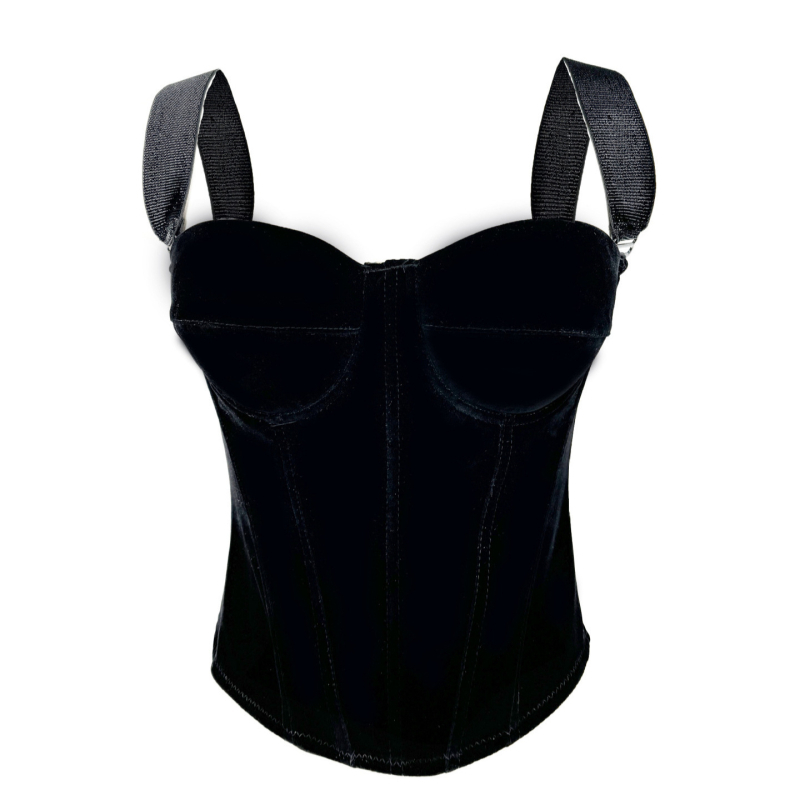 Shapewear camisole, Gothic στυλ, στενή γραμμή, ultra-short μήκος (≤40 cm), γεωμετρικό μοτίβο