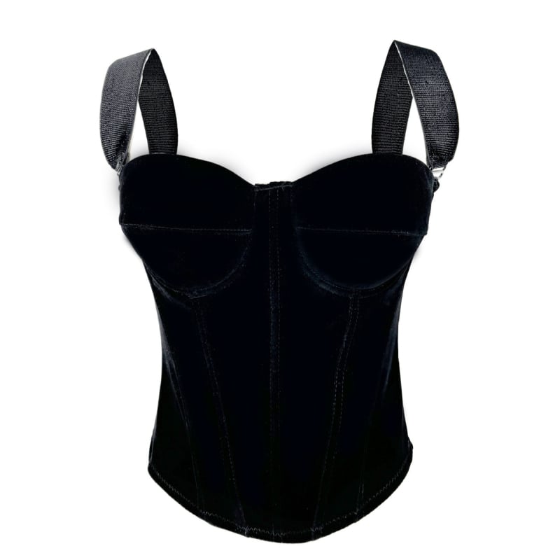 Shapewear camisole, Gothic στυλ, στενή γραμμή, ultra-short μήκος (≤40 cm), γεωμετρικό μοτίβο