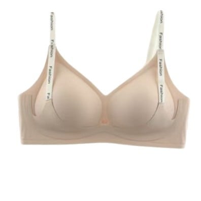 3/4-es kosaras drót nélküli melltartó, puha támasztással és fix vállpántokkal, vékony formázott kosár, anyag nylon, bélés spandex 50-70%