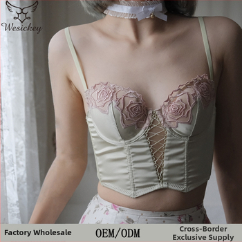Francuski stil seksi donje rublje za ljeto, tanak retro korzet-vest s ružnim kostima, dugački oblikujući shapewear i push-up grudnjak