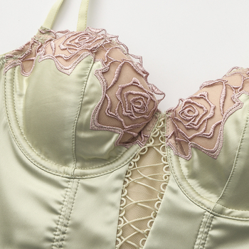 Francuski stil seksi donje rublje za ljeto, tanak retro korzet-vest s ružnim kostima, dugački oblikujući shapewear i push-up grudnjak