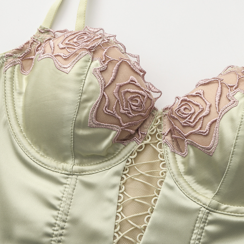 Francuski stil seksi donje rublje za ljeto, tanak retro korzet-vest s ružnim kostima, dugački oblikujući shapewear i push-up grudnjak