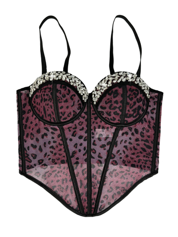 Leopard otisak s rhinestones fishbone mesh cami, sling stil, uski kroj, vrlo kratka duljina, poliester