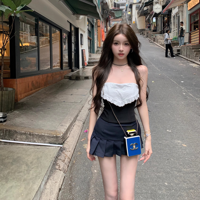 Top tubular fără bretele pentru femei, cu modelare prin oase pentru contur și bretele detașabile, poliester 50–70%