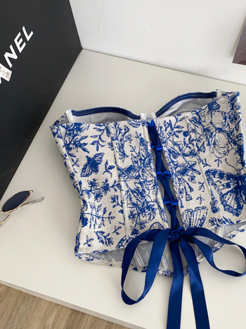 Bustier bez rukava s jacquardom, s odvojivim naramenicama – A-kroj