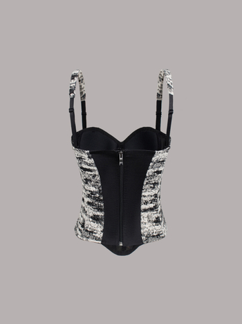 Camisole shapewear tube top, Slim fit, 3D uzorak, kratka duljina, poliester-spandeks