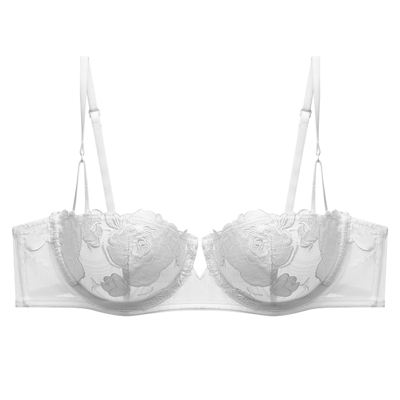 Melltartó készlet, pamut anyagból, 3/4-es kosár, formázott kosár vékony felső résszel és vastag alsó résszel, rögzített dupla vállpántok, hátoldali három sor kapocs