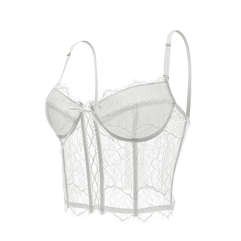 Francia stílusú csipkés fehérnemű csontokkal, vékony formázó kosár, 3/4 kosár, levehető dupla vállpántok, légáteresztő testformázó