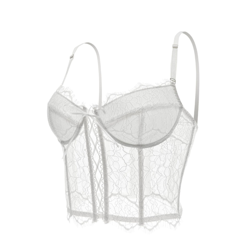 Francia stílusú csipkés fehérnemű csontokkal, vékony formázó kosár, 3/4 kosár, levehető dupla vállpántok, légáteresztő testformázó