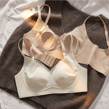 Melltartó nyúlfülű kosarakkal, varrás nélküli, ultra vékony formázott kosarak, felső támasz