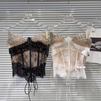 Ženska haljina bez naramenica, uski kroj, 2025 proljeće, pamuk