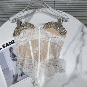 Ženska haljina bez naramenica, uski kroj, 2025 proljeće, pamuk