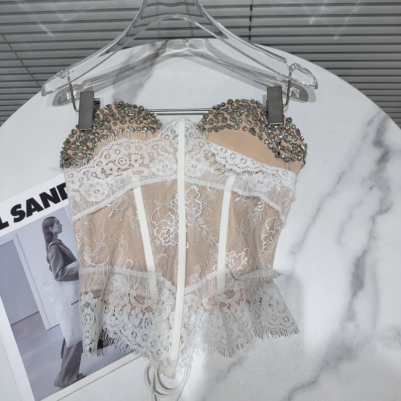 Ženska haljina bez naramenica, uski kroj, 2025 proljeće, pamuk