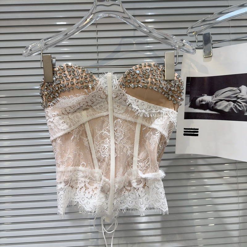 Ženska haljina bez naramenica, uski kroj, 2025 proljeće, pamuk