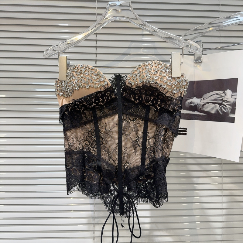 Ženska haljina bez naramenica, uski kroj, 2025 proljeće, pamuk