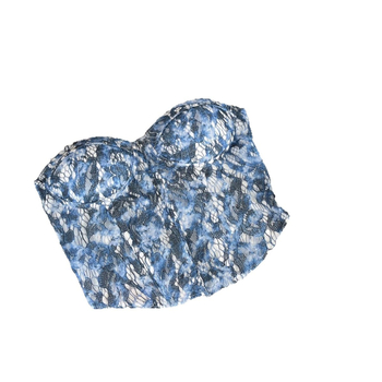 Kamisol felső levehető vállpántokkal, karcsú szabás, ultrakrát hossz, grafikus mintázat, poliészter-nylon-spandex keverék, 2025 tavasz, corset-ihletésű bordázott dizájn