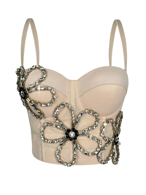 Montisha Sling-top csontváz részletekkel, Slim fit, Rövid hossz ≤40 cm, 3D mintázat