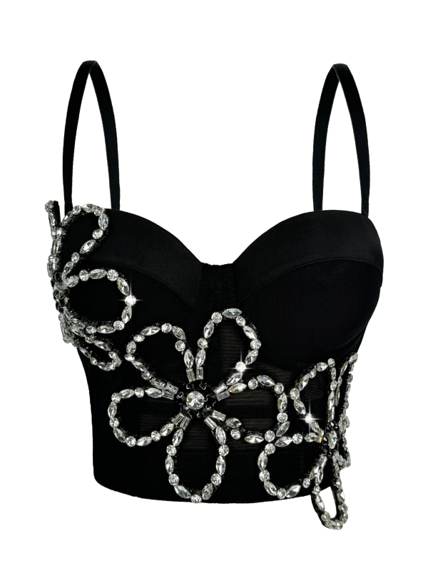 Montisha Sling-top csontváz részletekkel, Slim fit, Rövid hossz ≤40 cm, 3D mintázat