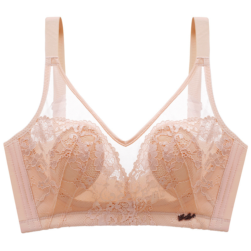 Csipkés melltartó, nélküli, 3/4 kosár, vékony formázott kosár, hímzés, varrat nélküli hátsó rész