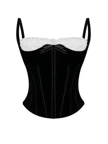 Csipkés corset bordázott és plisírozott gyöngyös szoknya, karcsú szabás, poliészter anyag, nem rugalmas, vállpántok nem levehetők, felnőtt nők számára