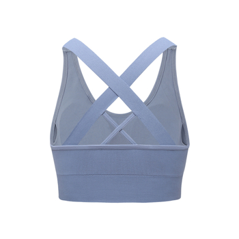 Bevielė sportinė liemenėlė bėgimui, kvėpuojanti nugara, drėgmę šalinantis audinys, 3/4 puodelio formuojami puodeliai, nailono audinys, fiksuoti dvigubi dirželiai