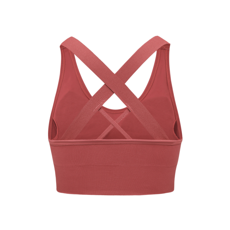 Bevielė sportinė liemenėlė bėgimui, kvėpuojanti nugara, drėgmę šalinantis audinys, 3/4 puodelio formuojami puodeliai, nailono audinys, fiksuoti dvigubi dirželiai