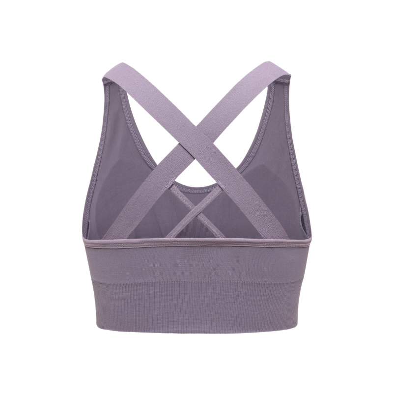 Bevielė sportinė liemenėlė bėgimui, kvėpuojanti nugara, drėgmę šalinantis audinys, 3/4 puodelio formuojami puodeliai, nailono audinys, fiksuoti dvigubi dirželiai