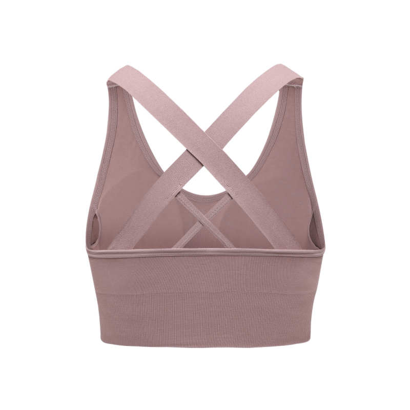 Bevielė sportinė liemenėlė bėgimui, kvėpuojanti nugara, drėgmę šalinantis audinys, 3/4 puodelio formuojami puodeliai, nailono audinys, fiksuoti dvigubi dirželiai