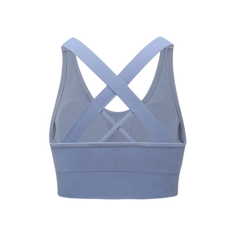 Bevielė sportinė liemenėlė bėgimui, kvėpuojanti nugara, drėgmę šalinantis audinys, 3/4 puodelio formuojami puodeliai, nailono audinys, fiksuoti dvigubi dirželiai