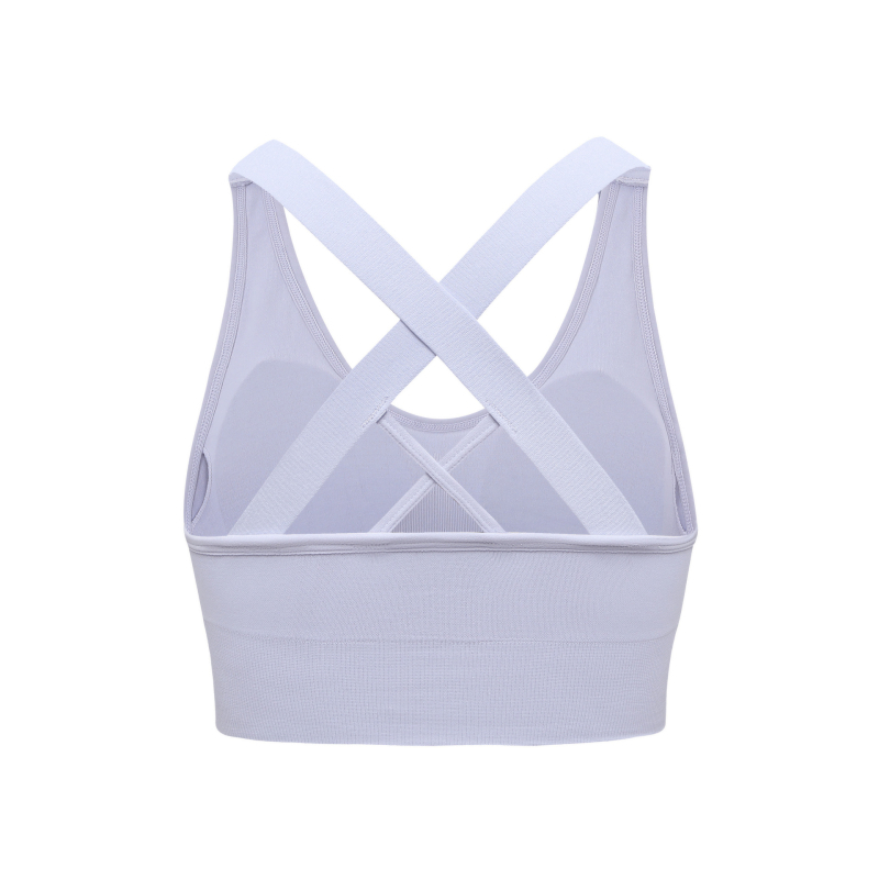 Bevielė sportinė liemenėlė bėgimui, kvėpuojanti nugara, drėgmę šalinantis audinys, 3/4 puodelio formuojami puodeliai, nailono audinys, fiksuoti dvigubi dirželiai