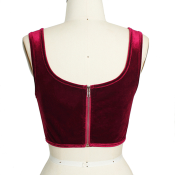 Kratki top od baršuna sa kvadratnim ovratnikom, uski kroj, gradski stil