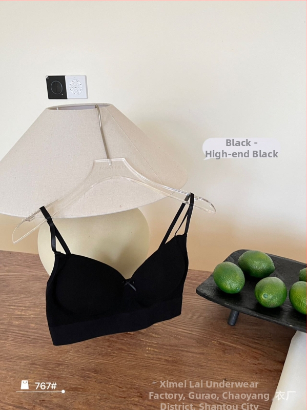 Σουτιέν χωρίς ραφές σε γαλλικό στυλ από βαμβακερή γάζα, με ρυθµιζόµενες τιράντες, wrap-design, λατέξ cups, 3/4 καλούπια, ανοιχτή πλάτη