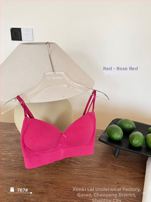 Σουτιέν χωρίς ραφές σε γαλλικό στυλ από βαμβακερή γάζα, με ρυθµιζόµενες τιράντες, wrap-design, λατέξ cups, 3/4 καλούπια, ανοιχτή πλάτη