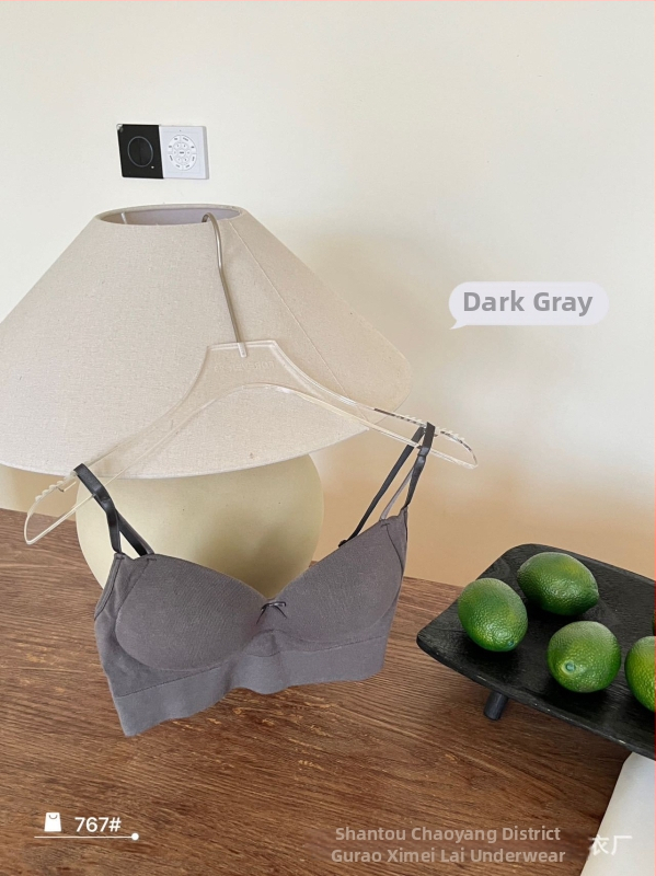 Σουτιέν χωρίς ραφές σε γαλλικό στυλ από βαμβακερή γάζα, με ρυθµιζόµενες τιράντες, wrap-design, λατέξ cups, 3/4 καλούπια, ανοιχτή πλάτη