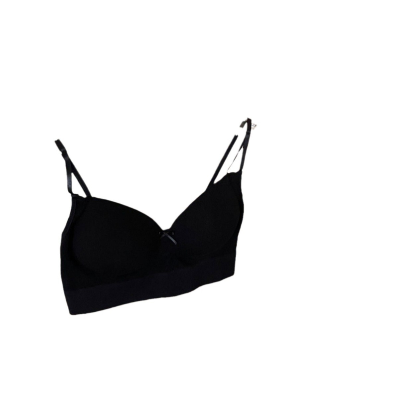 Σουτιέν χωρίς ραφές σε γαλλικό στυλ από βαμβακερή γάζα, με ρυθµιζόµενες τιράντες, wrap-design, λατέξ cups, 3/4 καλούπια, ανοιχτή πλάτη