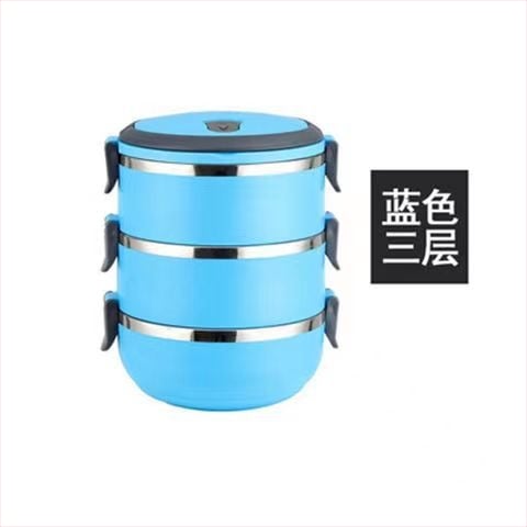 Кръгла неръждаема стомана изолирана кутия за обяд, многослойна (1-4 слоя), капацитет 501-800ml / 1-2L / 2.1-3L