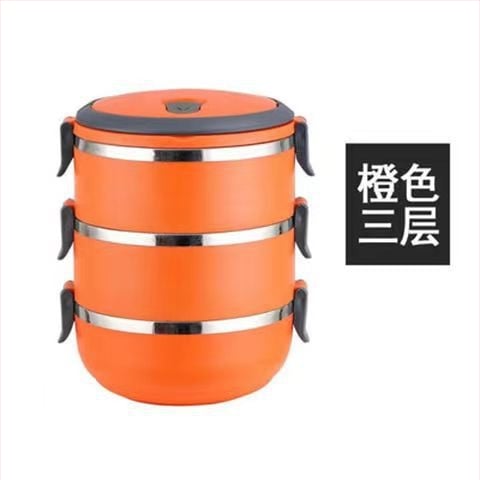 Кръгла неръждаема стомана изолирана кутия за обяд, многослойна (1-4 слоя), капацитет 501-800ml / 1-2L / 2.1-3L