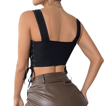Beautiful Kamizola s naramenicama, seksi stil; Slim fit; Ultra kratka duljina ≤40 cm; Poliester 90–95%