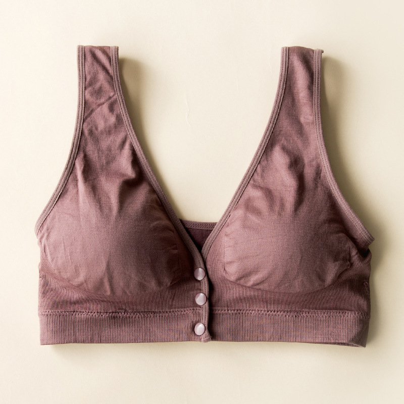 Žindymo liemenėlė su priekinio užsegimo, formuoti puodeliai, be kablių, su fiksuotais dvigubais petnešomis, nailonas/lycra audinys