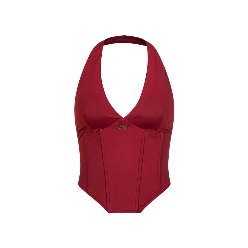 Halter top – street style, uski kroj, najlon, tekstni otisak